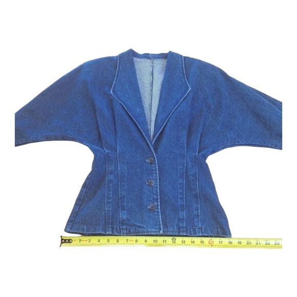 Vintage Circle S Dallas Texas Western Wear Denim Blazer Jacket Dolman Sleeve USA - Picture 7 of 9